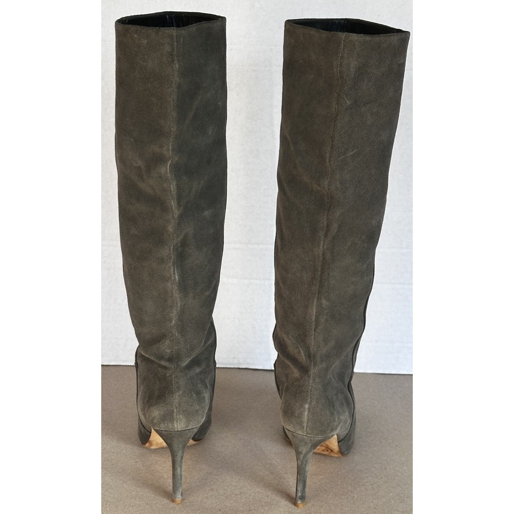 Joie Stop & Stare Suede Knee High High Heel Boots 18" Tall Size 37 .5 - US 6.5 - Picture 4 of 5